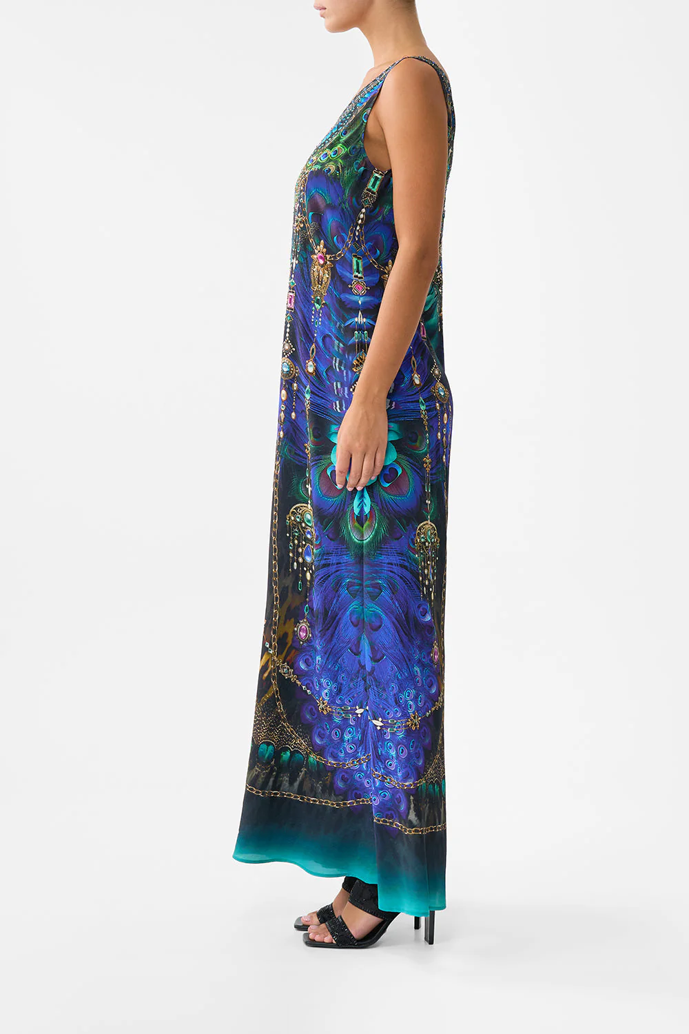 V NECK FLARED JUMPSUIT DOMINICAN DECADENCE - Image 4