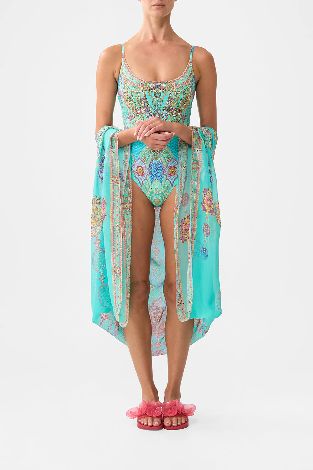 SILK CHIFFON SHRUG THE CONCUBINES CORRIDOR - Image 8