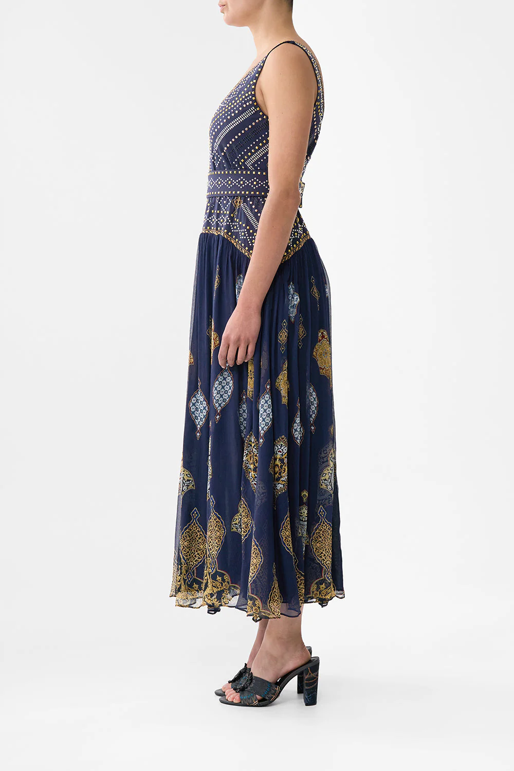 JERSEY TANK DRESS WITH CONTRAST SKIRT THE IMPERIAL GATE - Image 4