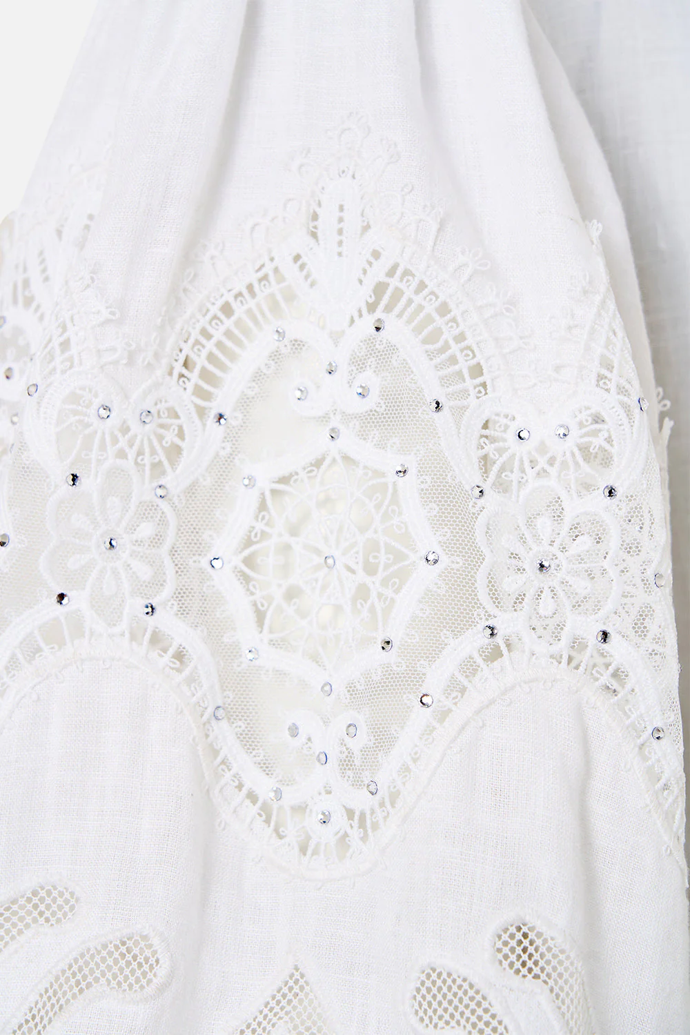 SHIRRED WAISTBAND LONG DRESS ALL ABOUT THAT LACE - Image 9