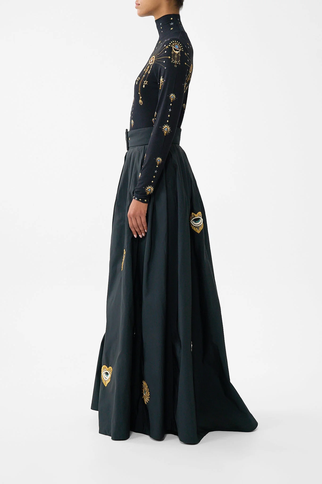 BELTED TAFFETA MAXI SKIRT AMULETS AND ALCHEMY - Image 4