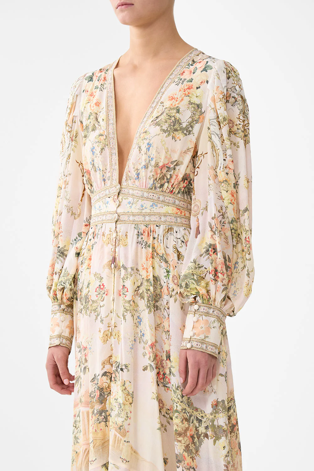 LONG BUTTON FRONT DRESS TWILIGHT IN ISTANBUL - Image 5