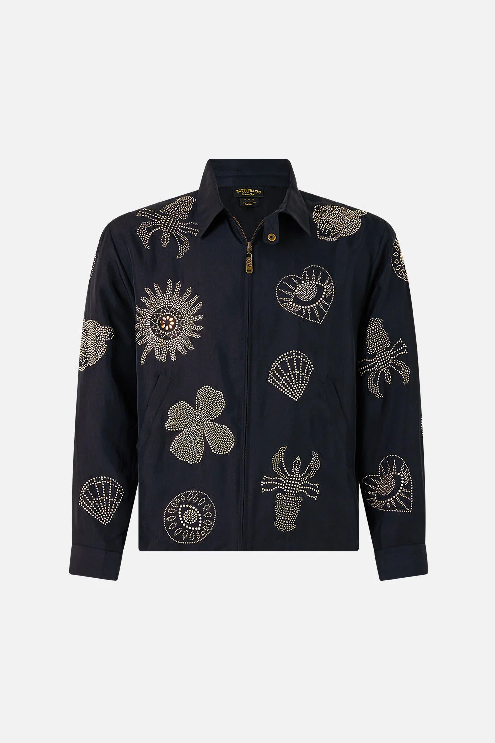 EMBELLISHED CROP ZIP THROUGH JACKET AMULETS AND ALCHEMY - Image 3