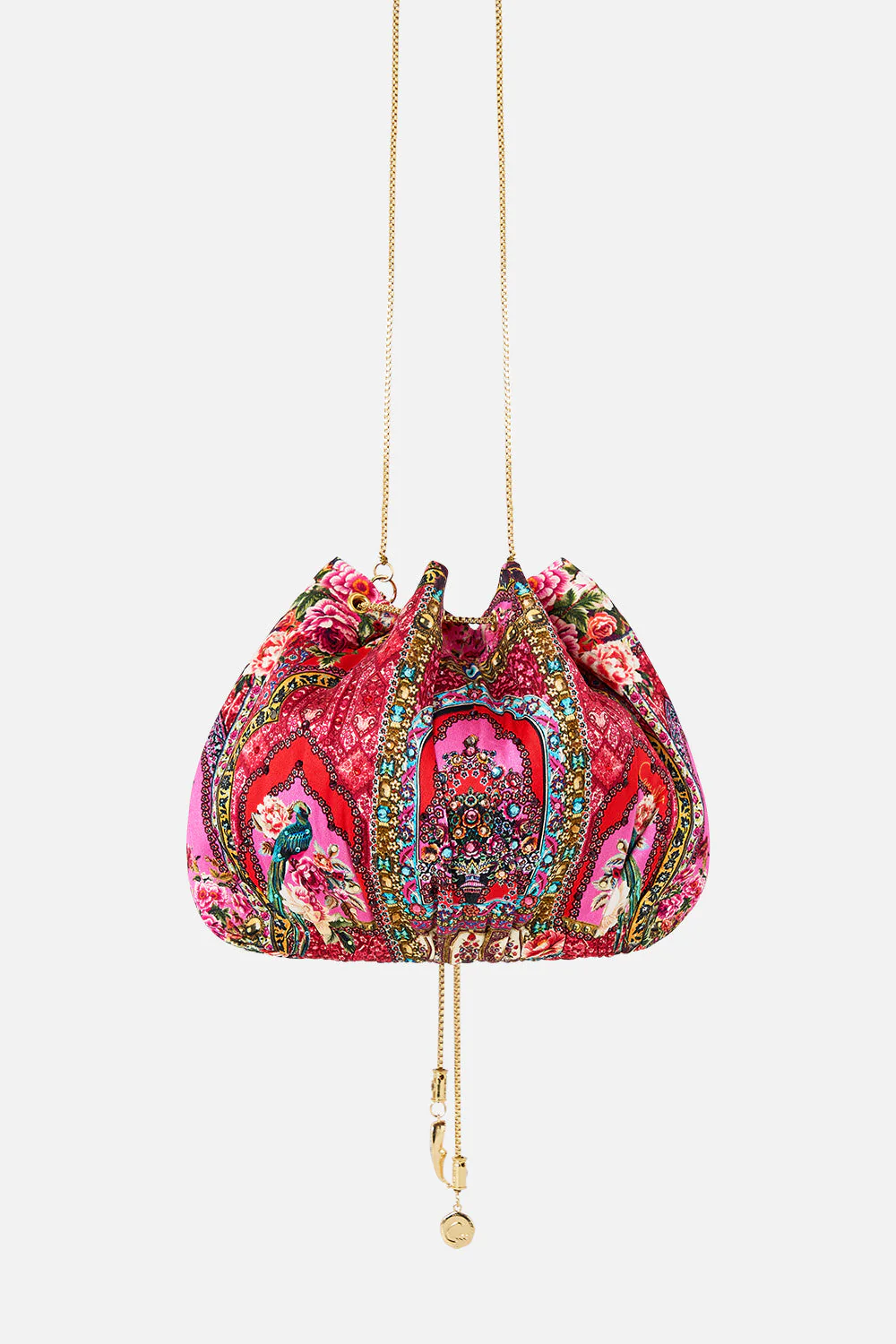 DRAWSTRING POUCH BAG WITH CHAIN STRAP HEIRLOOM EMPIRE - Image 2