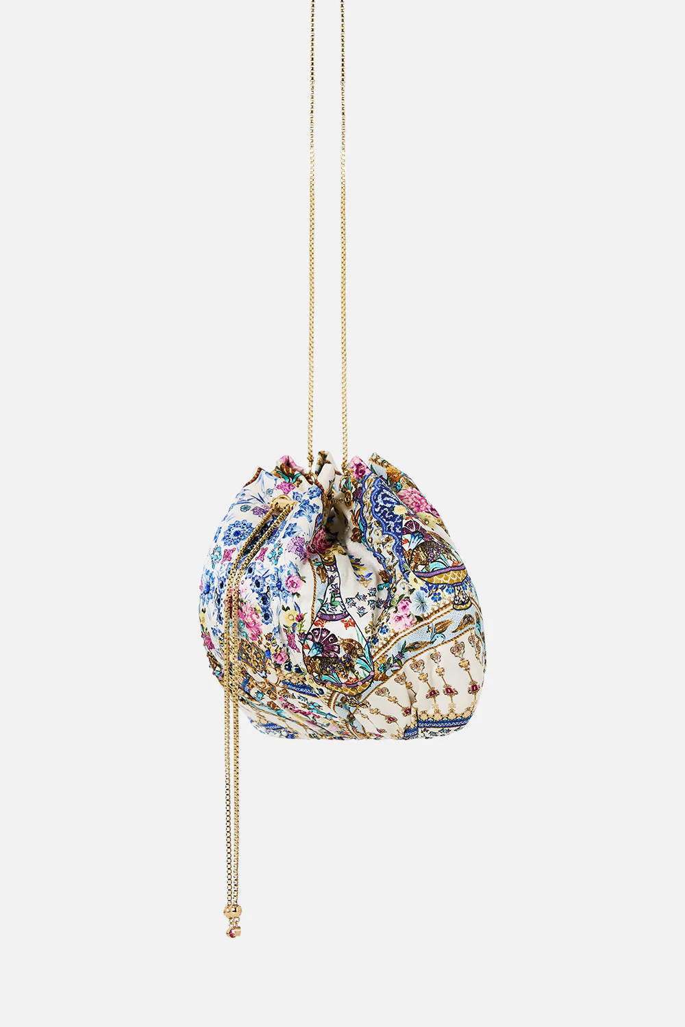 DRAWSTRING POUCH BAG WITH CHAIN STRAP ALL ABOUT THAT LACE - Image 3
