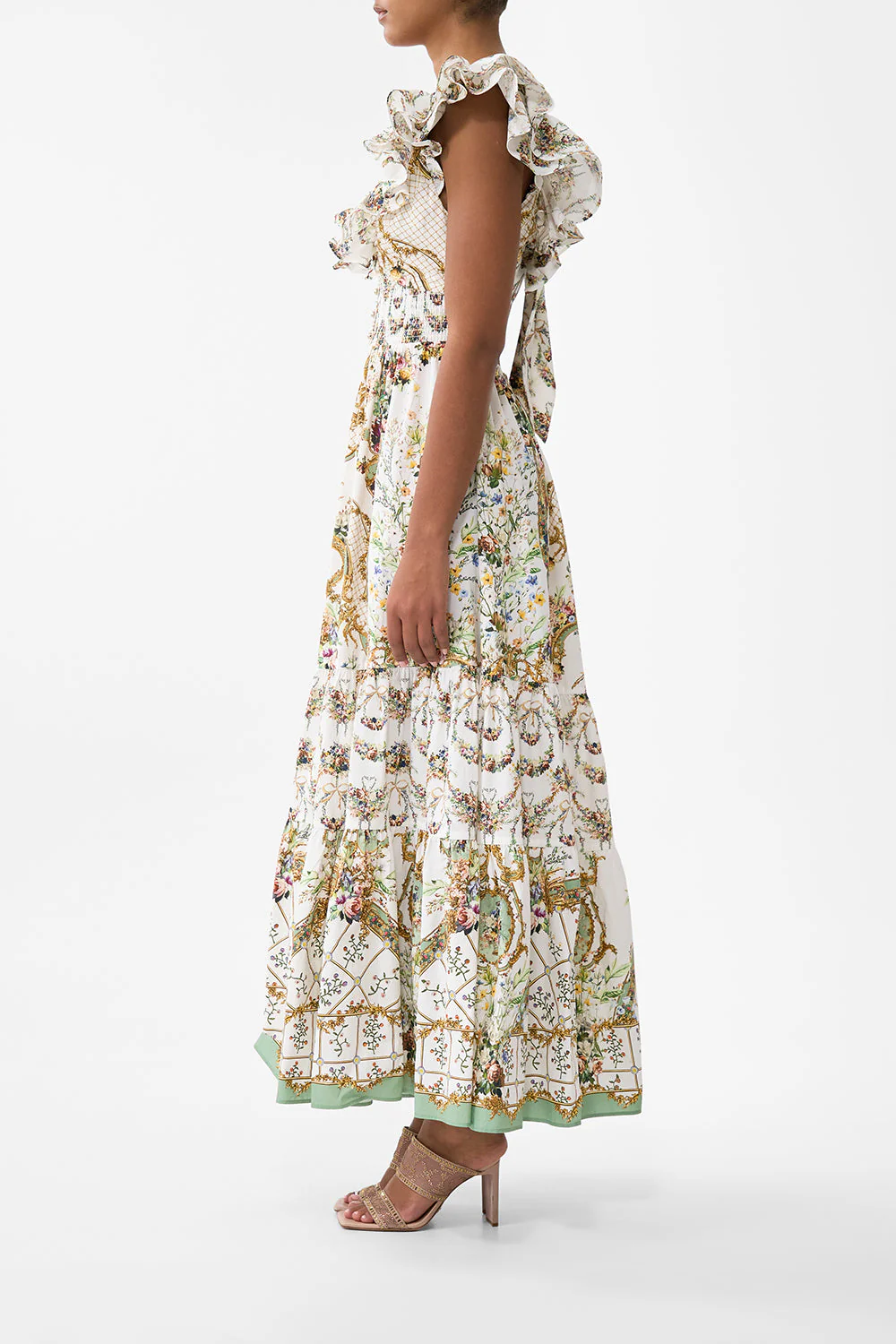 TIERED DRESS WITH NECK FRILL DRESSING ROOM DRAMA - Image 4