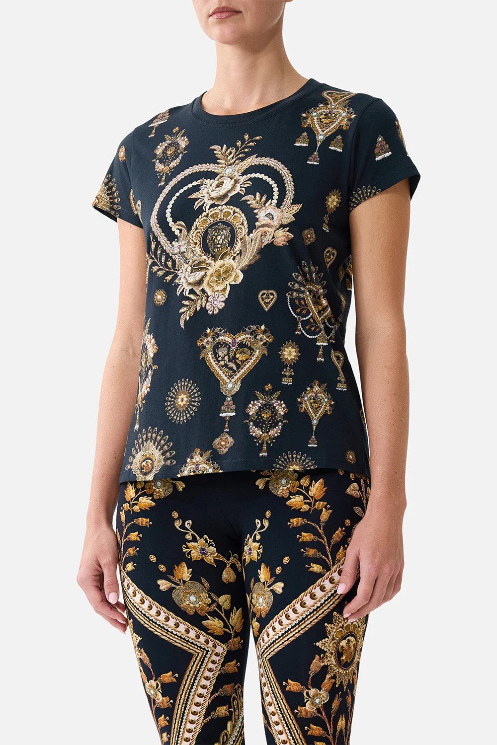 SLIM FIT ROUND NECK T-SHIRT TAURUS RISING - Image 4