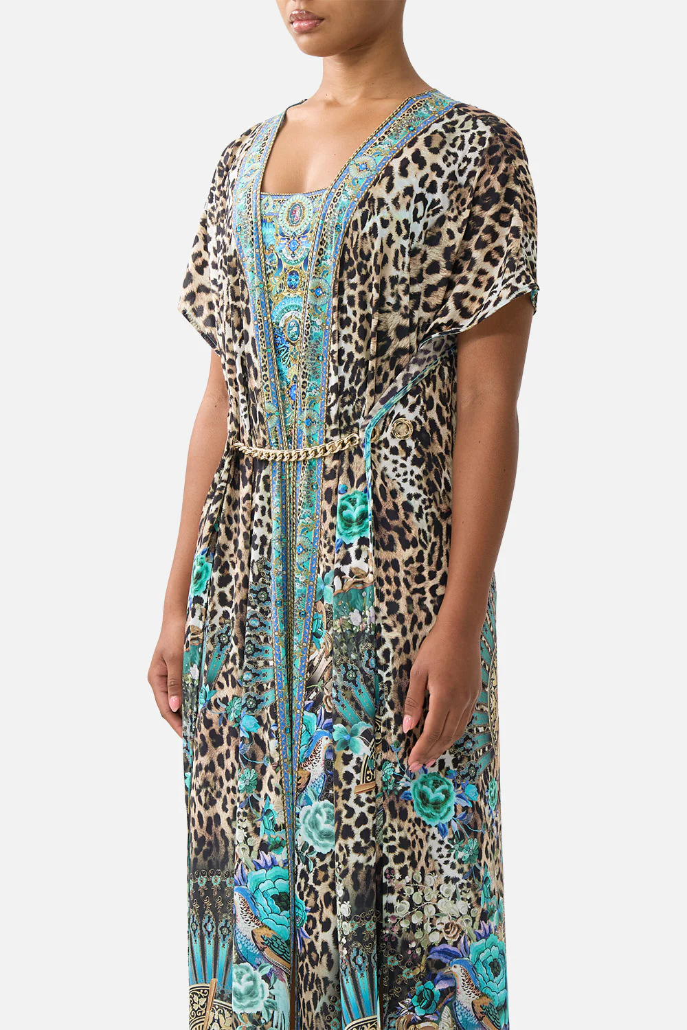 FRONT SPLIT BEACH MAXI DRESS W CHAIN FLAMENCO EUPHORIA - Image 5